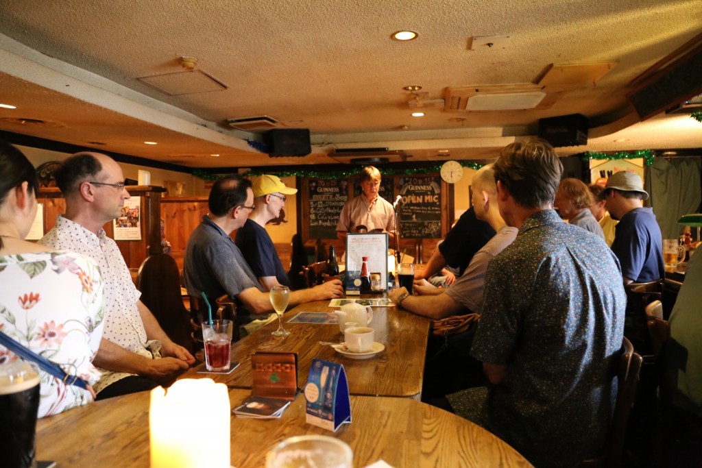 Mark S. reading at the Gael